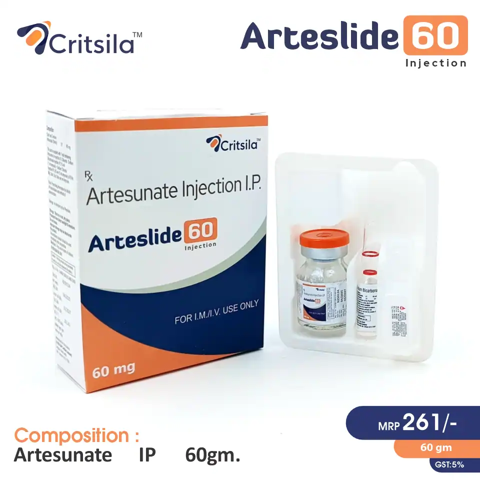 Artesunate 60mg Injection at Best Price in PCD Pharma Franchise for Antimalarial and Severe Malaria, Emergency Treatment
